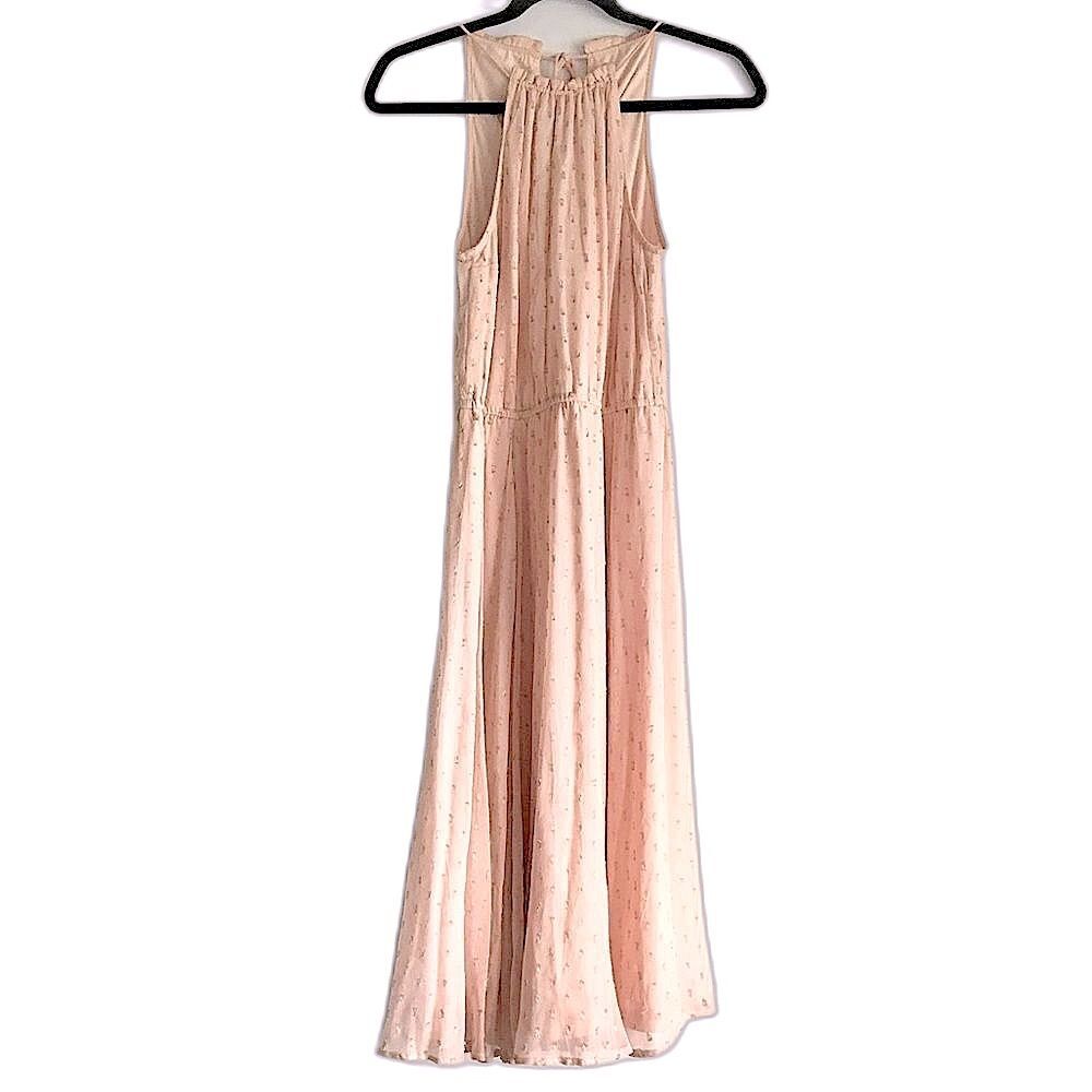 Plenty by Tracy Reese Midi Peach Gold Polka Dot Size XS